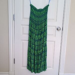 Green Patterned Women's Dress